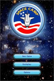 Title screen of Space Camp on the Nintendo DS.