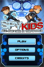 Title screen of Spy Kids - All The Time In The World on the Nintendo DS.