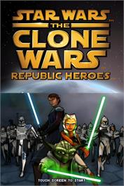 Title screen of Star Wars The Clone Wars - Les Héros De La République on the Nintendo DS.