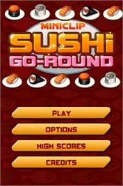 Title screen of Sushi Go Round on the Nintendo DS.