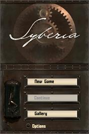 Title screen of Syberia on the Nintendo DS.