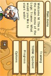 Title screen of Think - Train Your Brain - Logic Trainer on the Nintendo DS.