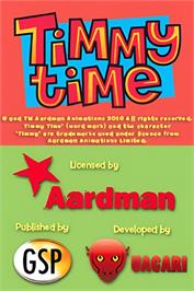Title screen of Timmy Time on the Nintendo DS.