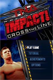 Title screen of Tna Impact! - Cross The Line on the Nintendo DS.