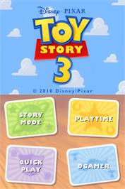 Title screen of Toy Story 3 : To The Rescue! Edition on the Nintendo DS.