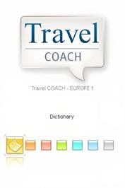 Title screen of Travel Coach - Europe 1 on the Nintendo DS.