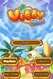 Title screen of Veggy World on the Nintendo DS.