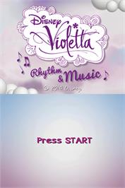 Title screen of Violetta - Rythme Et Musique on the Nintendo DS.