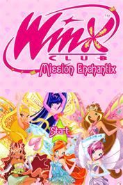 Title screen of Winx Club - Mission Enchantix on the Nintendo DS.