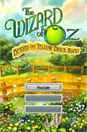 Title screen of Wizard Of Oz - Beyond The Yellow Brick Road, The on the Nintendo DS.