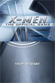 Title screen of X-men - The Official Game on the Nintendo DS.