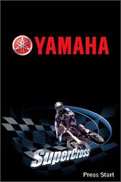 Title screen of Yamaha Supercross on the Nintendo DS.