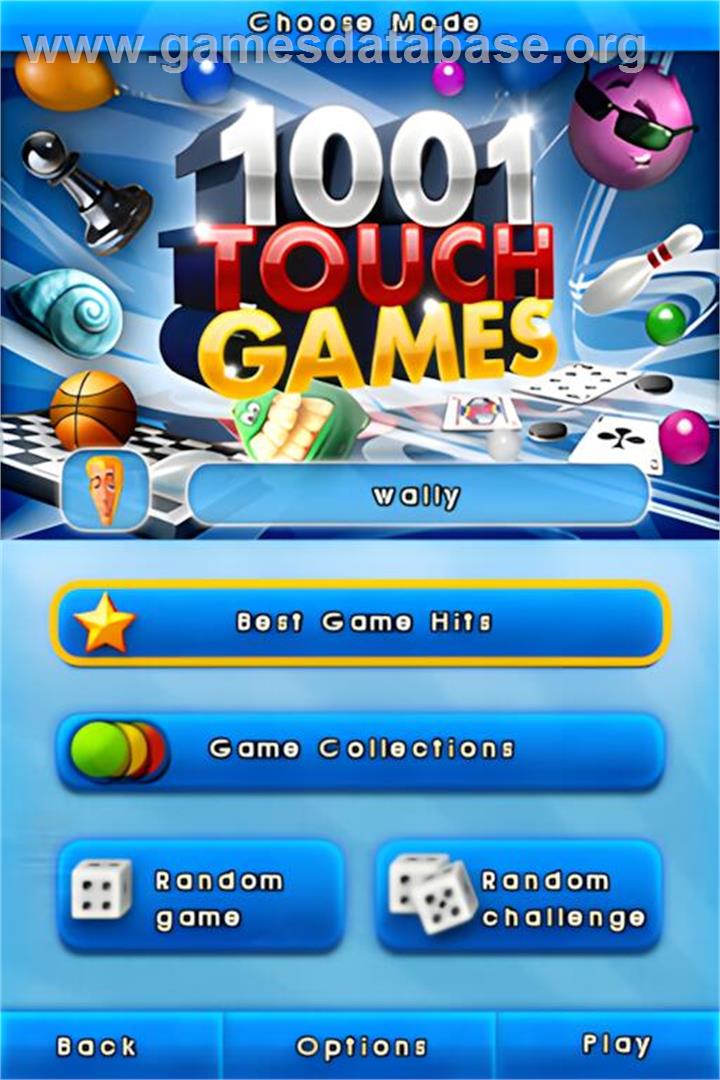 1001 Touch Games - Nintendo DS - Artwork - Title Screen