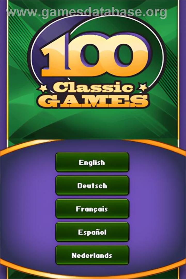 100 Classic Games - Nintendo DS - Artwork - Title Screen
