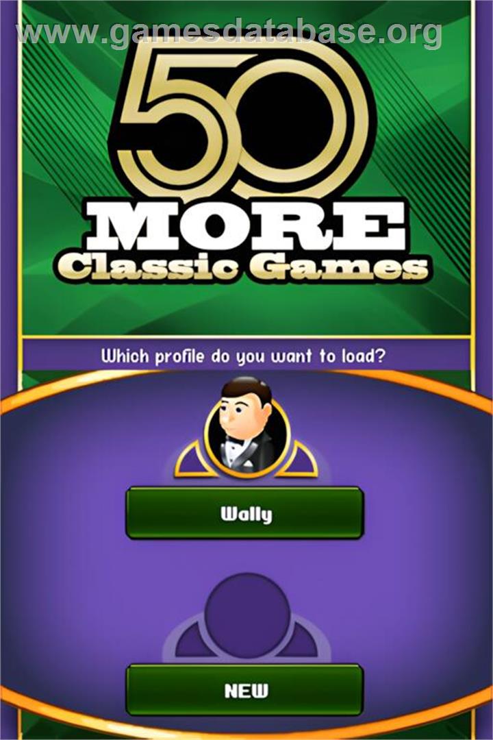 50 More Classic Games - Nintendo DS - Artwork - Title Screen