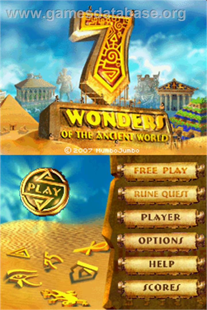 7 Wonders of the Ancient World - Nintendo DS - Artwork - Title Screen