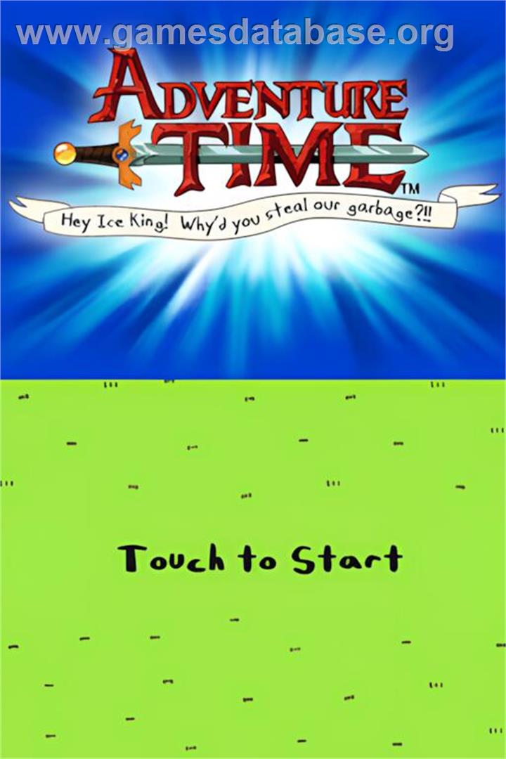 Adventure Time - Hey Ice King! Why'd You Steal Our Garbage?! - Nintendo DS - Artwork - Title Screen