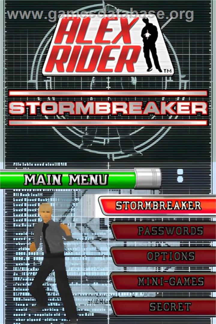 Alex Rider - Stormbreaker - Nintendo DS - Artwork - Title Screen