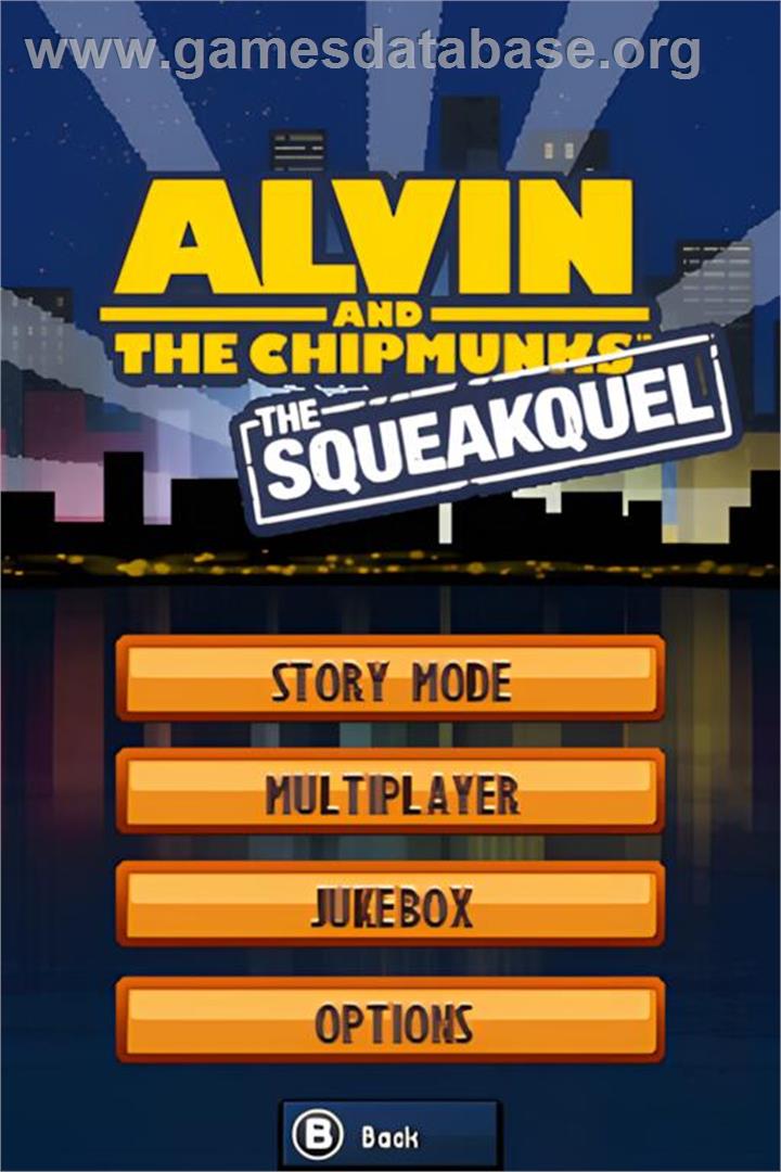 Alvin And The Chipmunks - The Squeakquel - Nintendo DS - Artwork - Title Screen