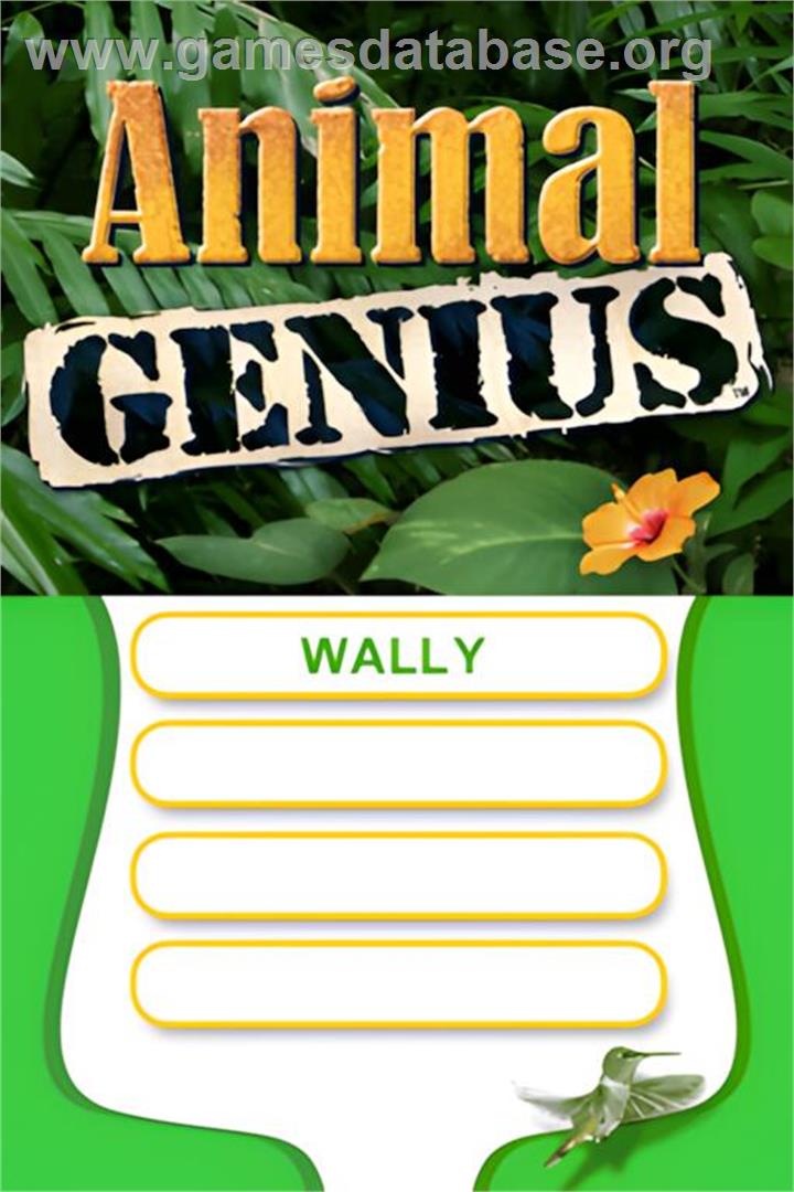 Animal Genius - Nintendo DS - Artwork - Title Screen