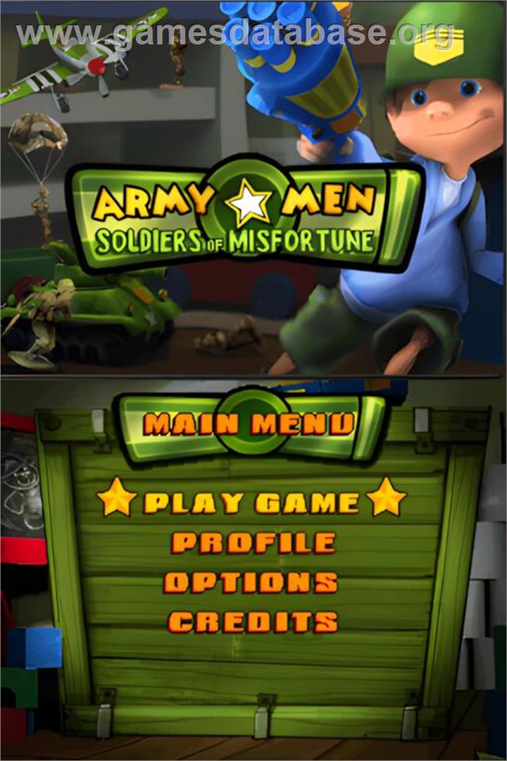 Army Men - Soldiers Of Misfortune - Nintendo DS - Artwork - Title Screen