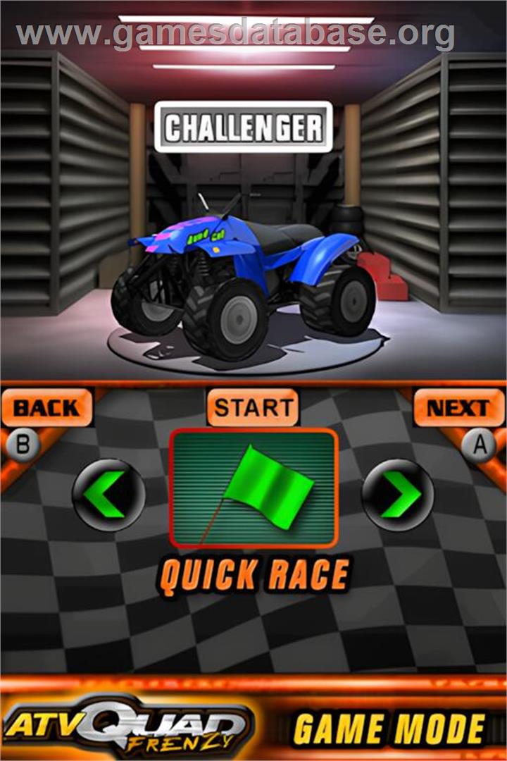 Atv Quad Frenzy - Nintendo DS - Artwork - Title Screen