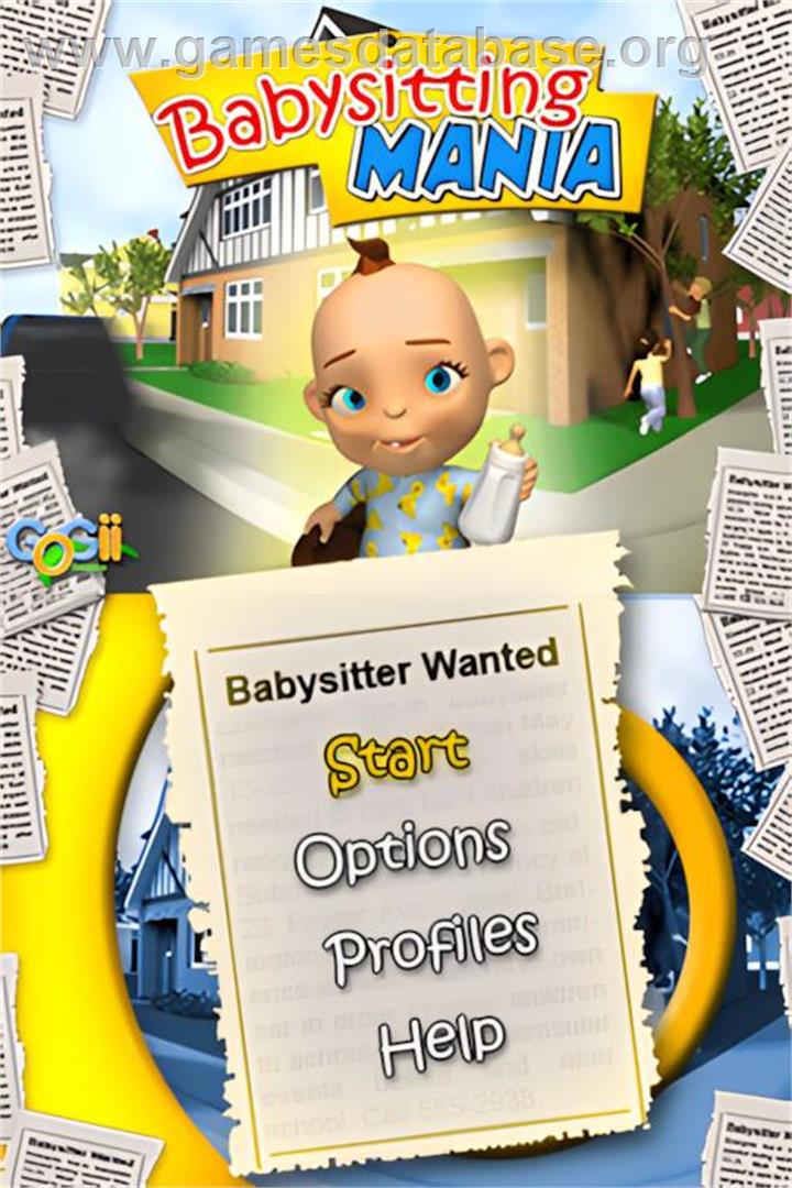 Babysitting Mania - Nintendo DS - Artwork - Title Screen