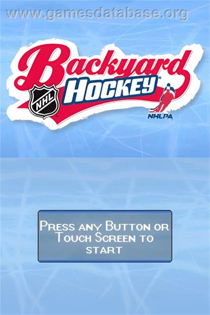 Backyard Hockey - Nintendo DS - Artwork - Title Screen
