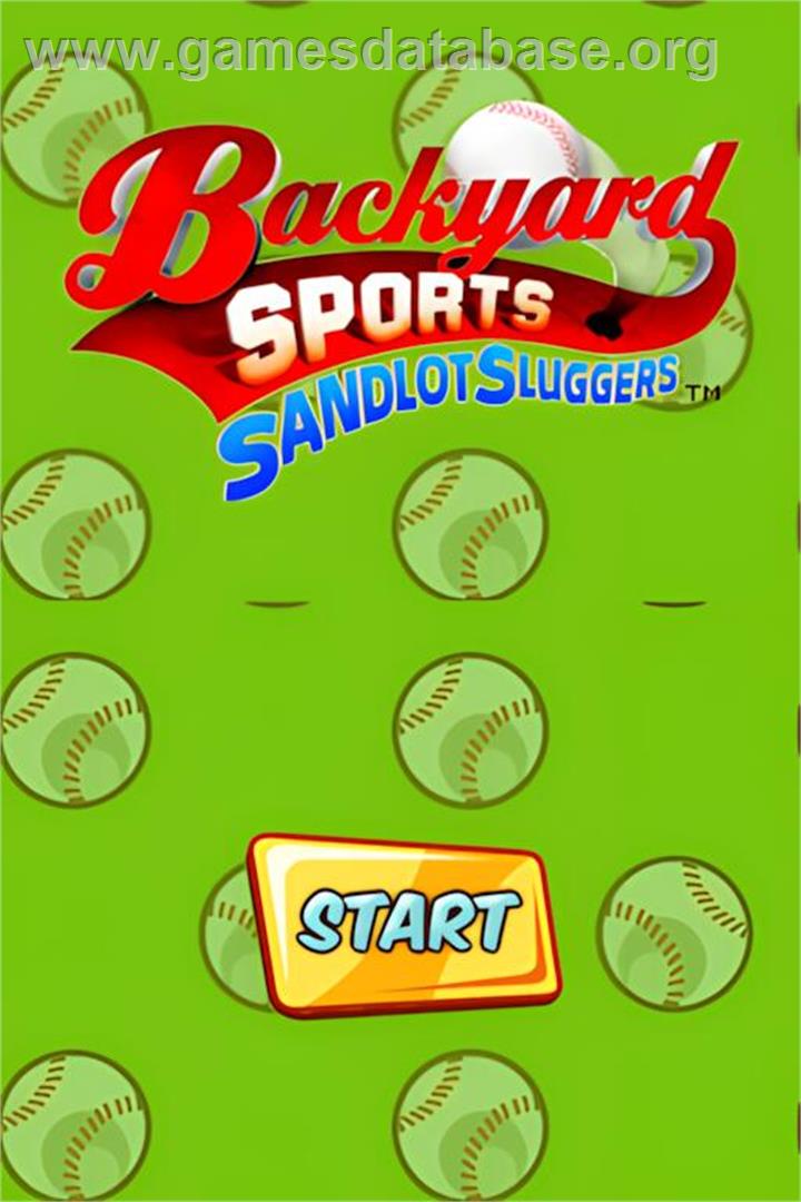 Backyard Sports - Sandlot Sluggers - Nintendo DS - Artwork - Title Screen