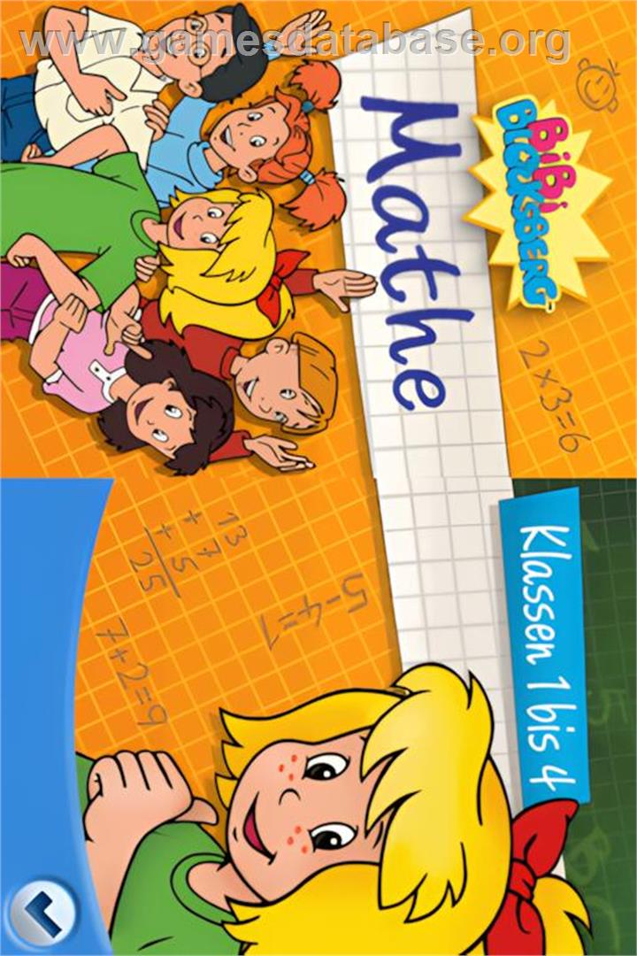 Bibi Blocksberg: Grundschule Mathematik - Klasse 1 Bis 4 - Nintendo DS - Artwork - Title Screen