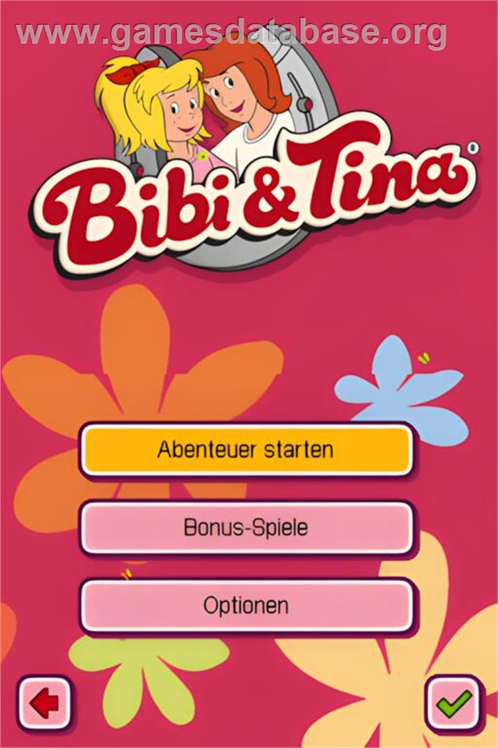 Bibi and Tina - Jump and Ride - Nintendo DS - Artwork - Title Screen