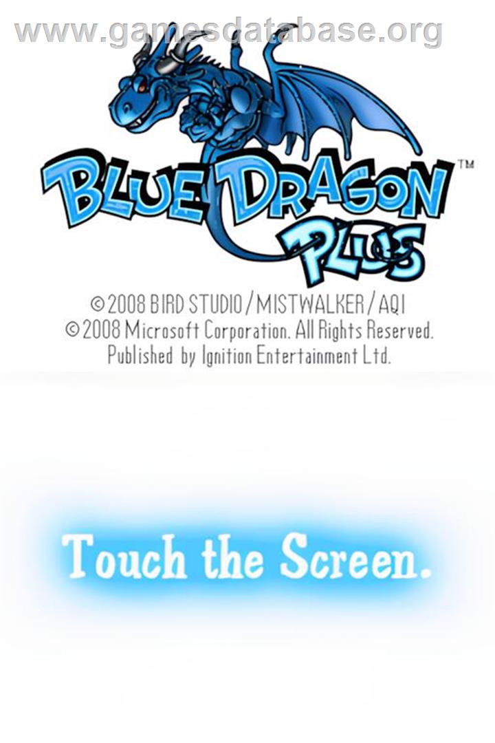 Blue Dragon Plus - Nintendo DS - Artwork - Title Screen