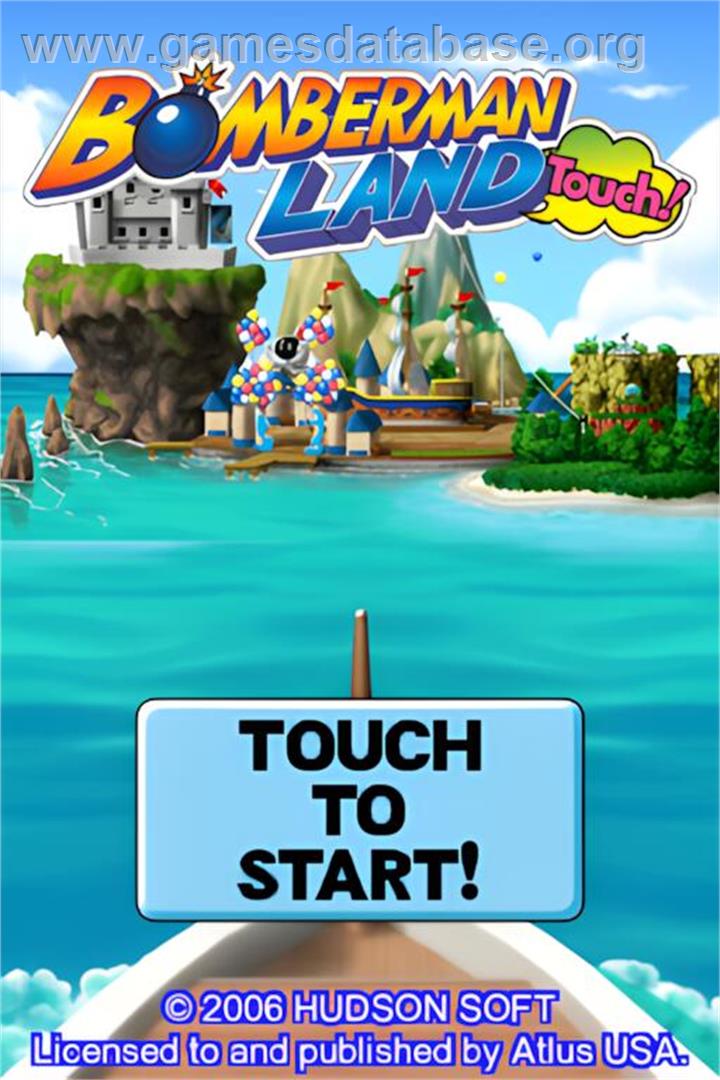 Bomberman Land Touch ! - Nintendo DS - Artwork - Title Screen