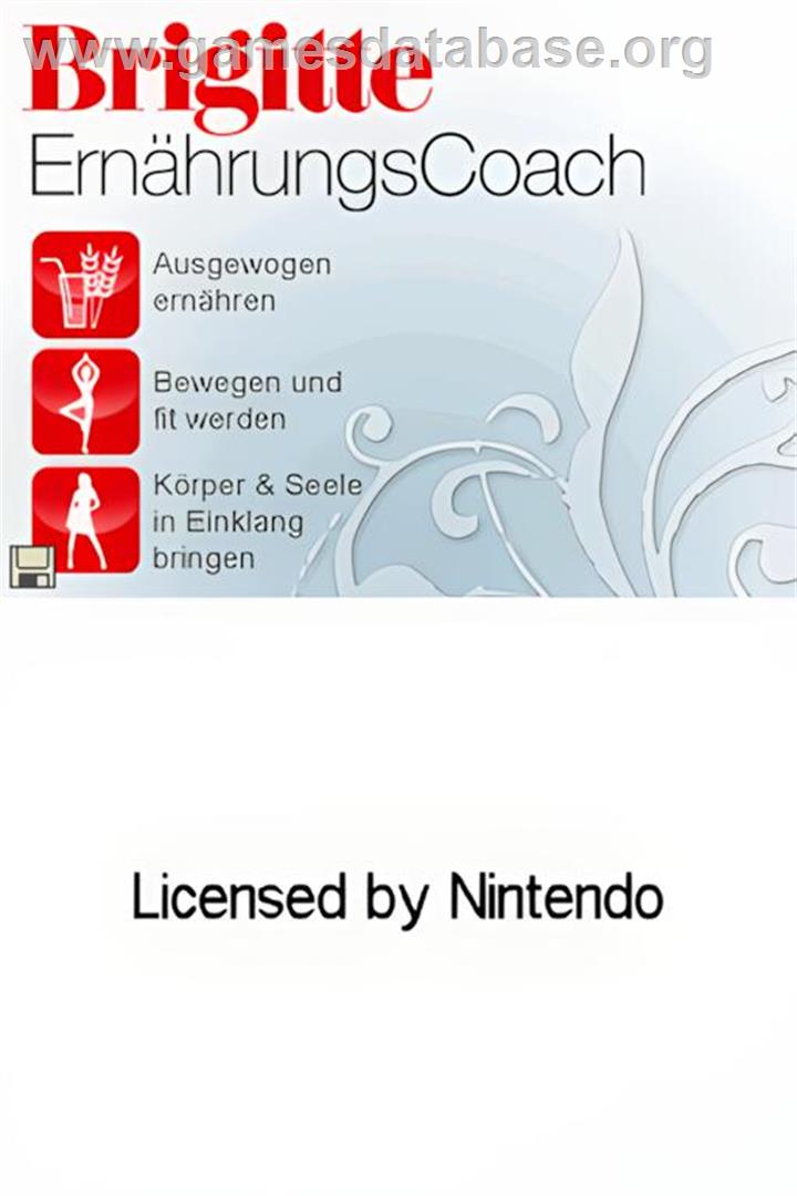 Brigitte - Ernaehrungs Coach - Nintendo DS - Artwork - Title Screen