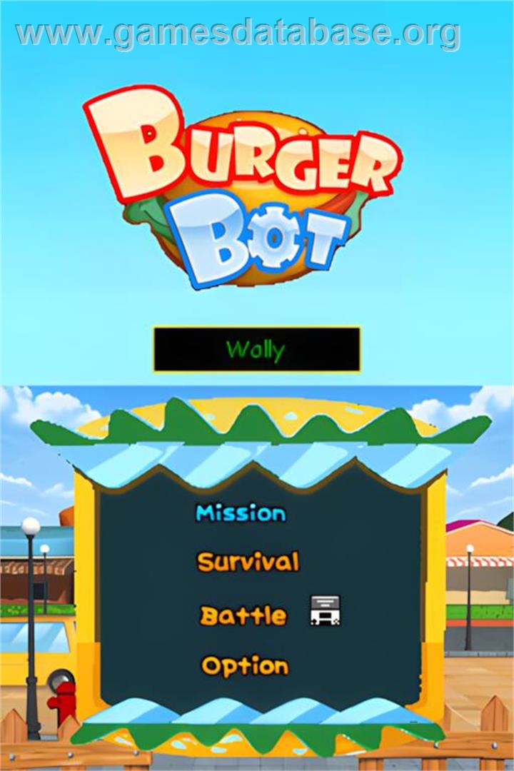 Burger Bot - Nintendo DS - Artwork - Title Screen