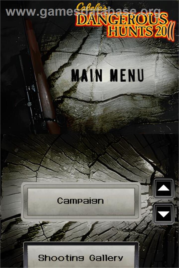 Cabela's Dangerous Hunts 2011 - Nintendo DS - Artwork - Title Screen
