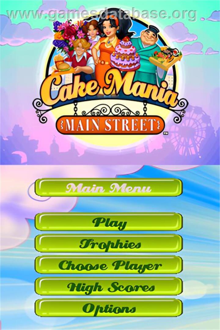 Cake Mania Main Street - Nintendo DS - Artwork - Title Screen
