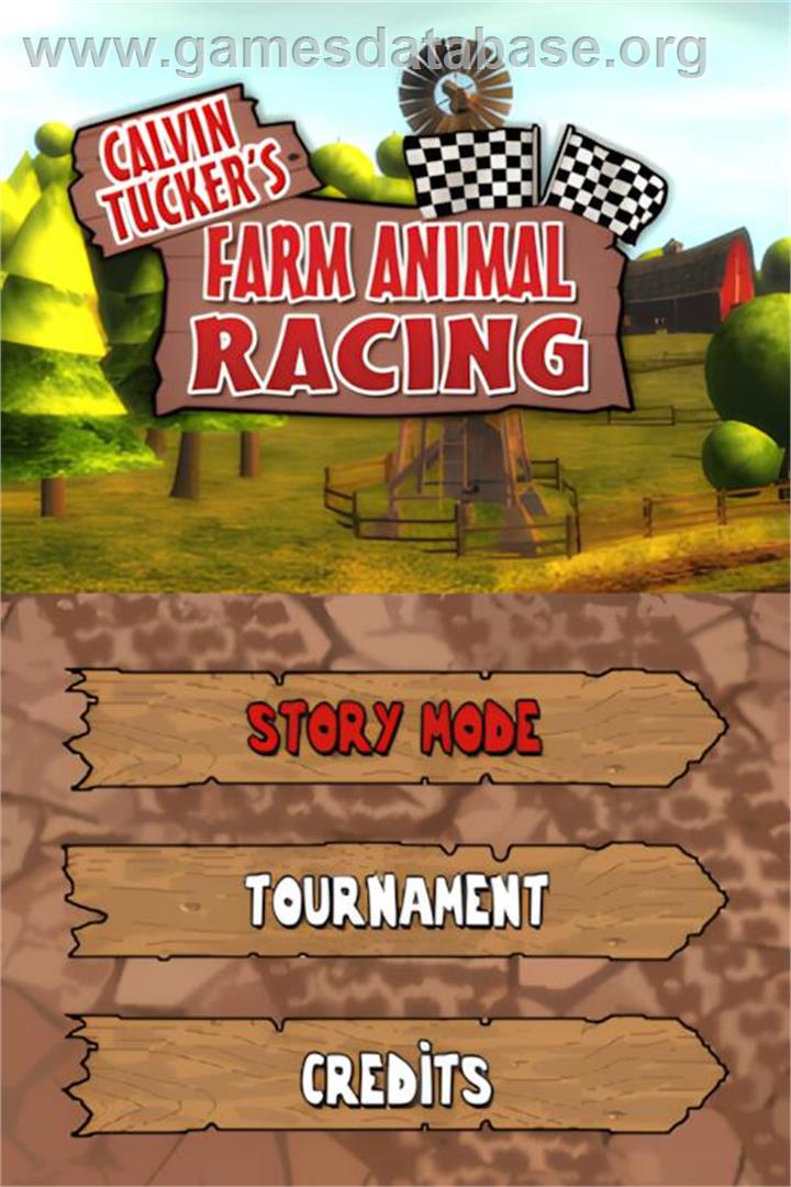 Calvin Tucker's Redneck - Farm Animal Racing Tournament - Nintendo DS - Artwork - Title Screen