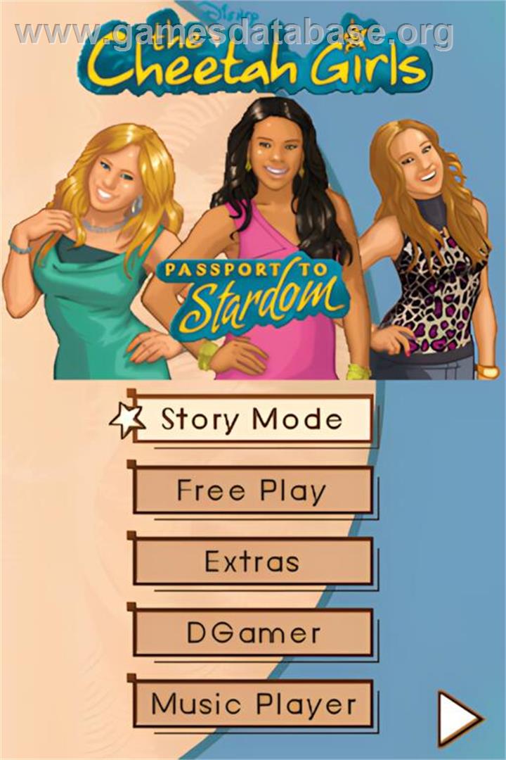Cheetah Girls, The - Passport To Stardom - Nintendo DS - Artwork - Title Screen