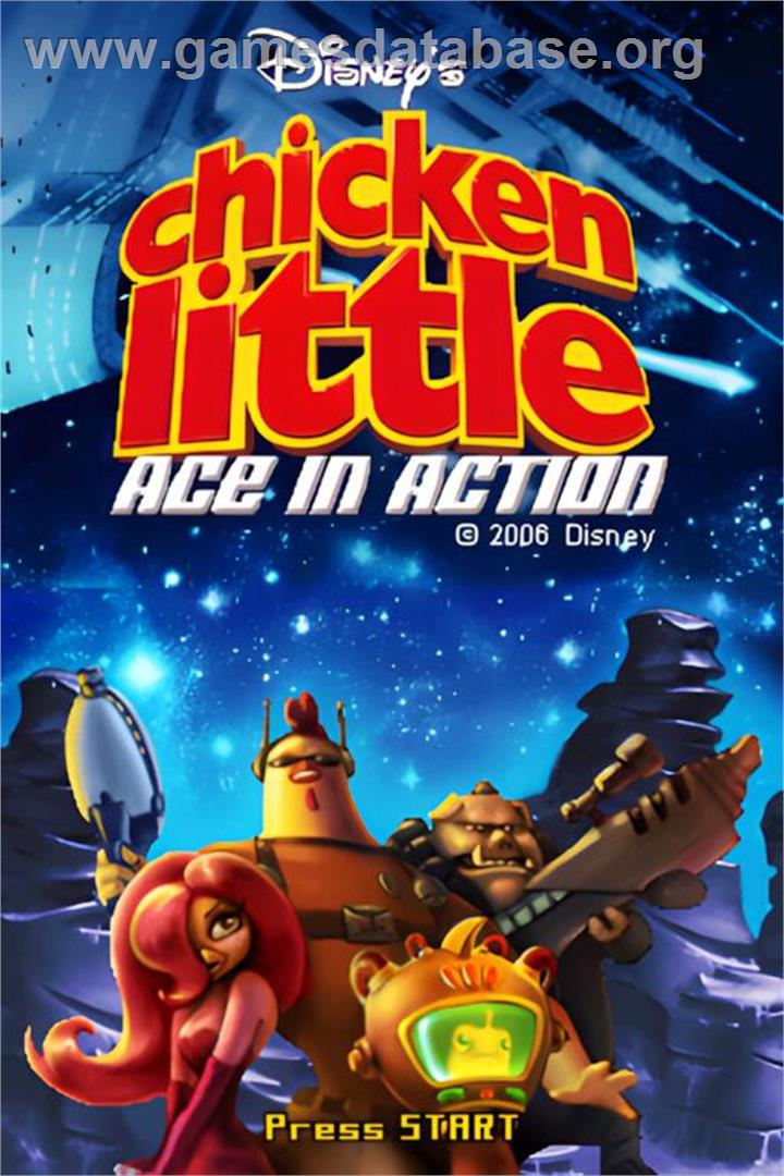 Chicken Little - Ace In Action - Nintendo DS - Artwork - Title Screen