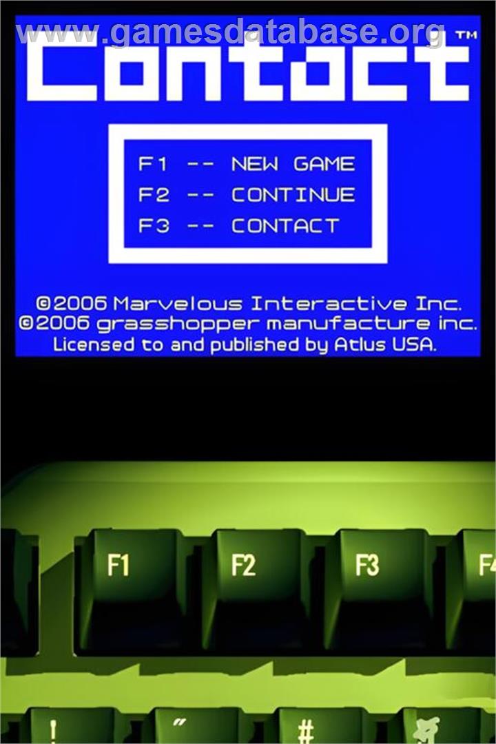 Contact - Nintendo DS - Artwork - Title Screen