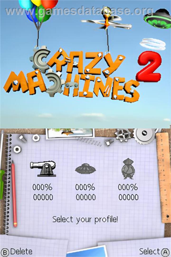 Crazy Machines 2 - Nintendo DS - Artwork - Title Screen