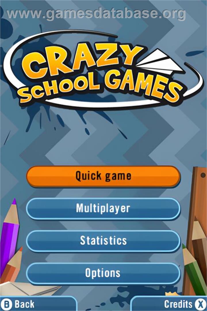 Crazy School Games - Nintendo DS - Artwork - Title Screen