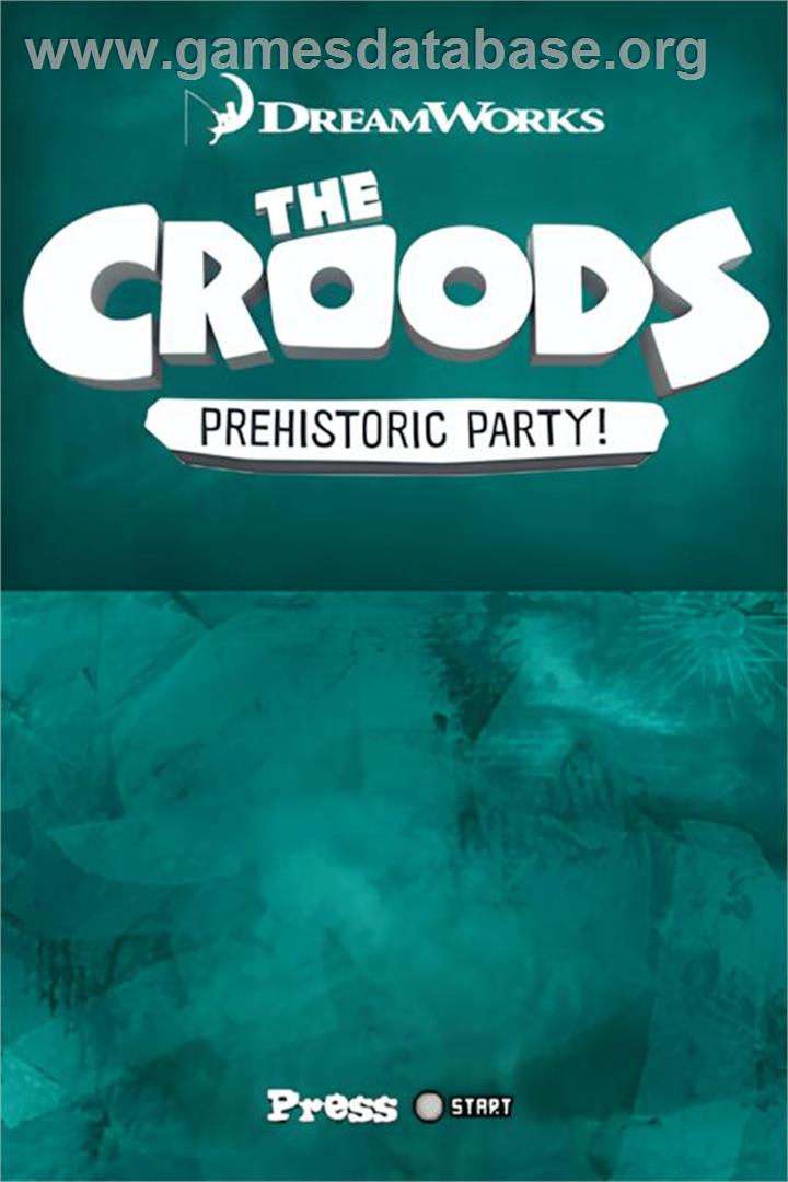 Croods - Fête Préhistorique, Les - Nintendo DS - Artwork - Title Screen
