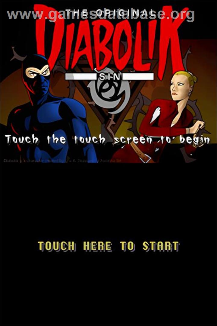 Diabolik - The Original Sin - Nintendo DS - Artwork - Title Screen