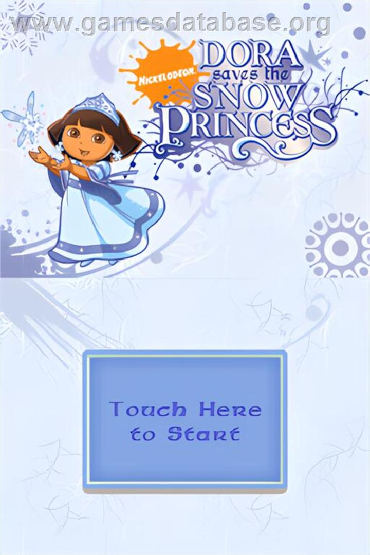 Dora Sauve La Princesse Des Neiges - Nintendo DS - Artwork - Title Screen
