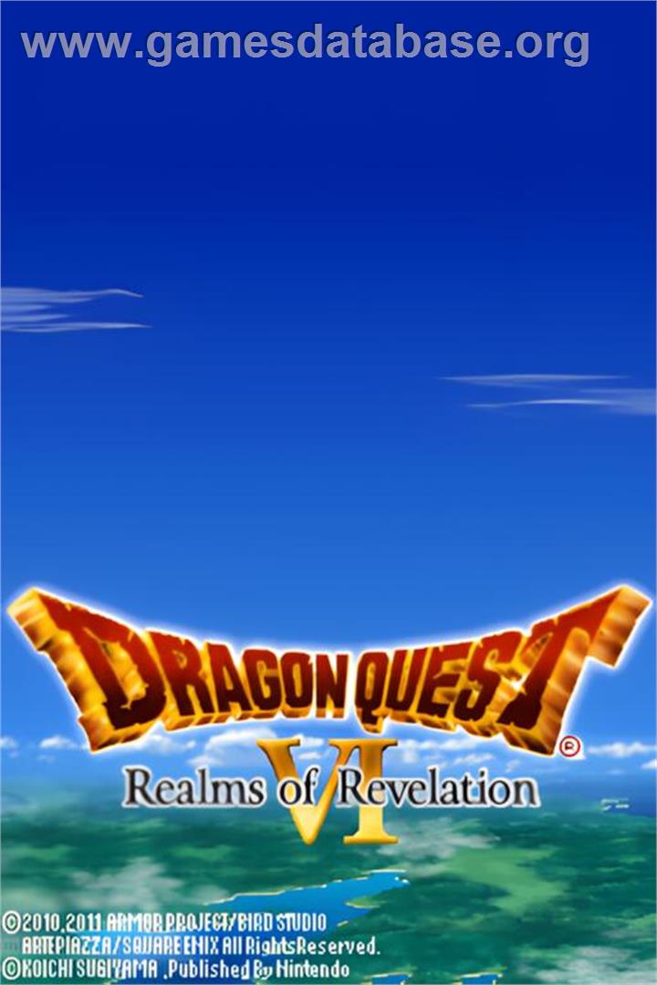 Dragon Quest 6 - Realms of Revelation - Nintendo DS - Artwork - Title Screen