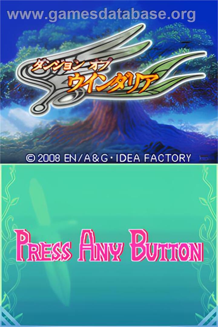 Dungeon Of Windaria - Nintendo DS - Artwork - Title Screen