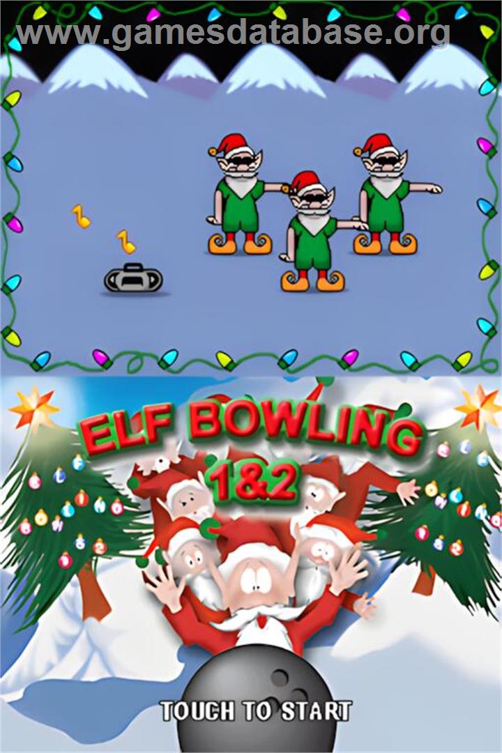 Elf Bowling 1 And 2 - Nintendo DS - Artwork - Title Screen