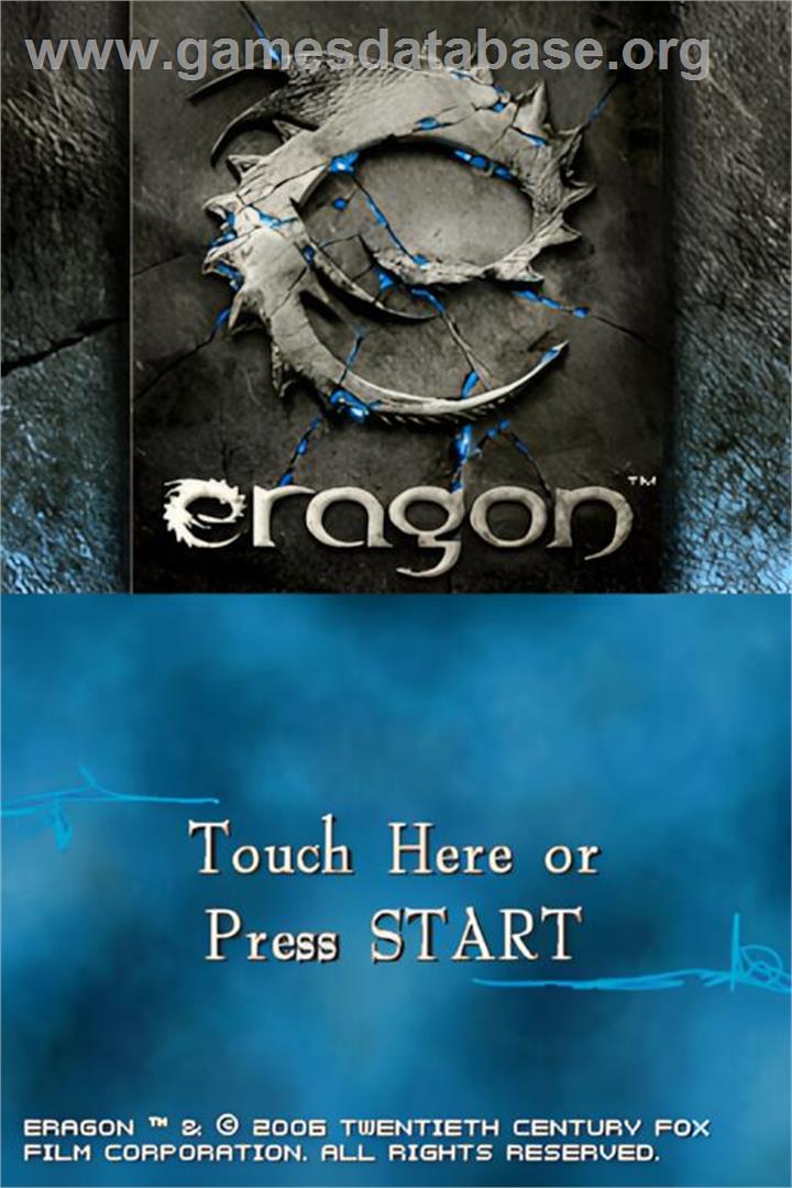 Eragon - Nintendo DS - Artwork - Title Screen